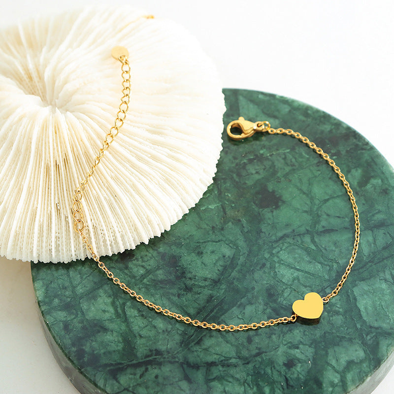 Internet Celebrity Small Heart Bracelet Women's All-match Simple