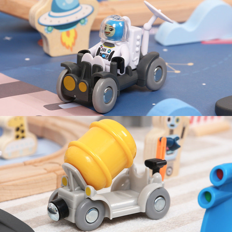 Children's Wooden Electric Track Small Train Assembly Toy Set