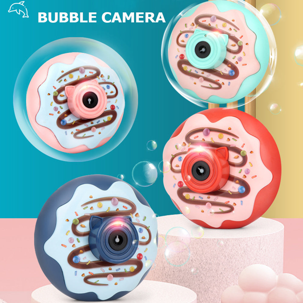 Electric Bubble Machine Automatic Cartoon Doughnut Shape Bubble Blower For Kids