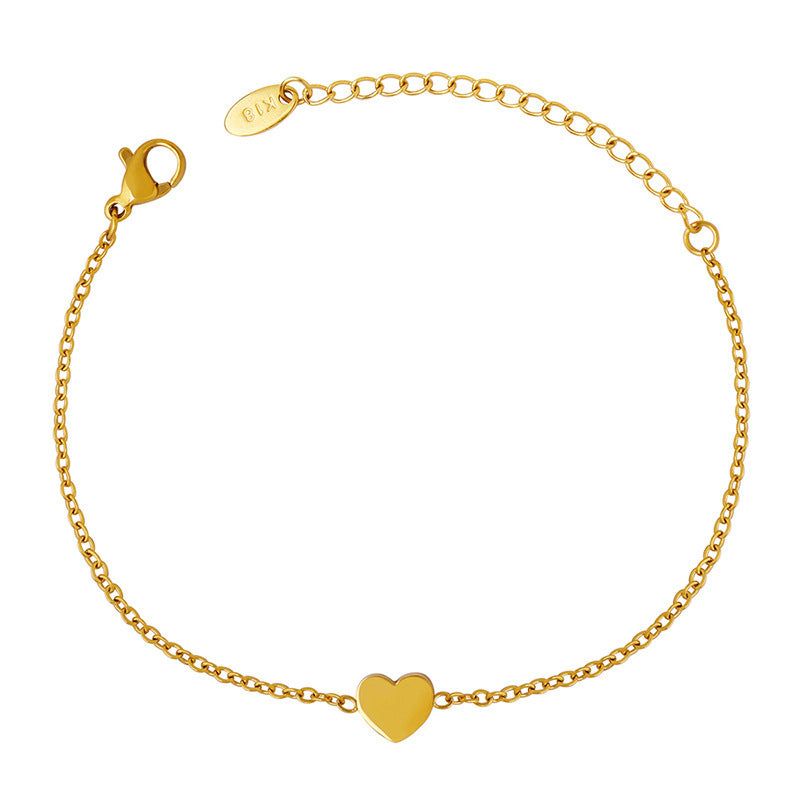 Internet Celebrity Small Heart Bracelet Women's All-match Simple