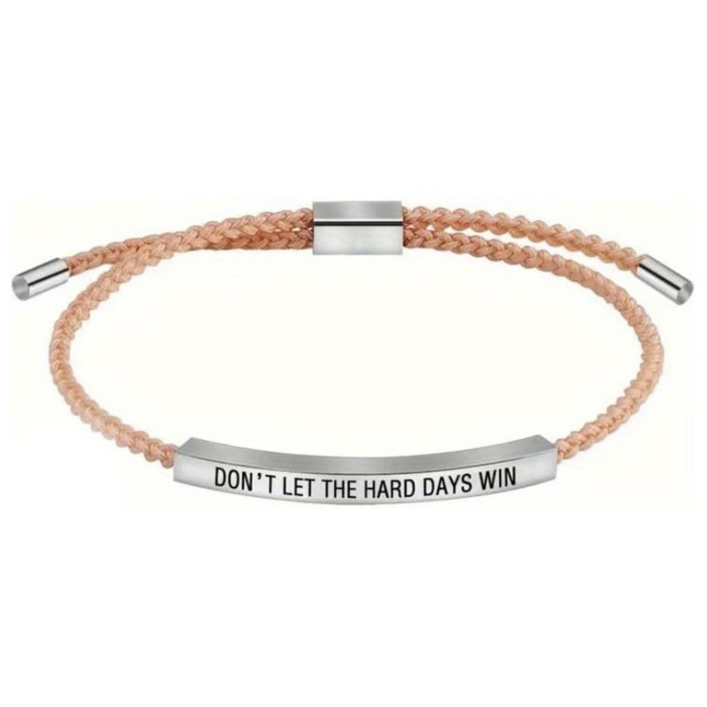 Adjustable Bent Tube Engraved Bracelet