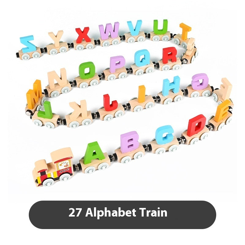 Magnetic Train Toy For Boys And Girls Wood Assembly