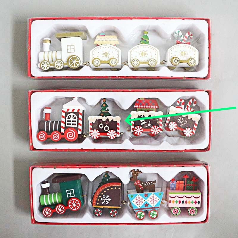 Small Train Christmas Party Children's Toy Model Wooden