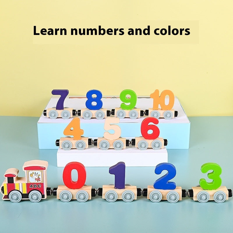Magnetic Train Toy For Boys And Girls Wood Assembly