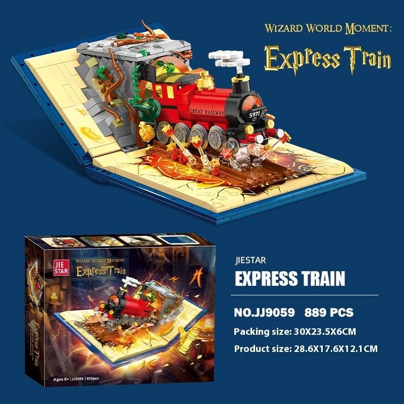 Train Model Decoration Small Particle Building Blocks Toy Gift