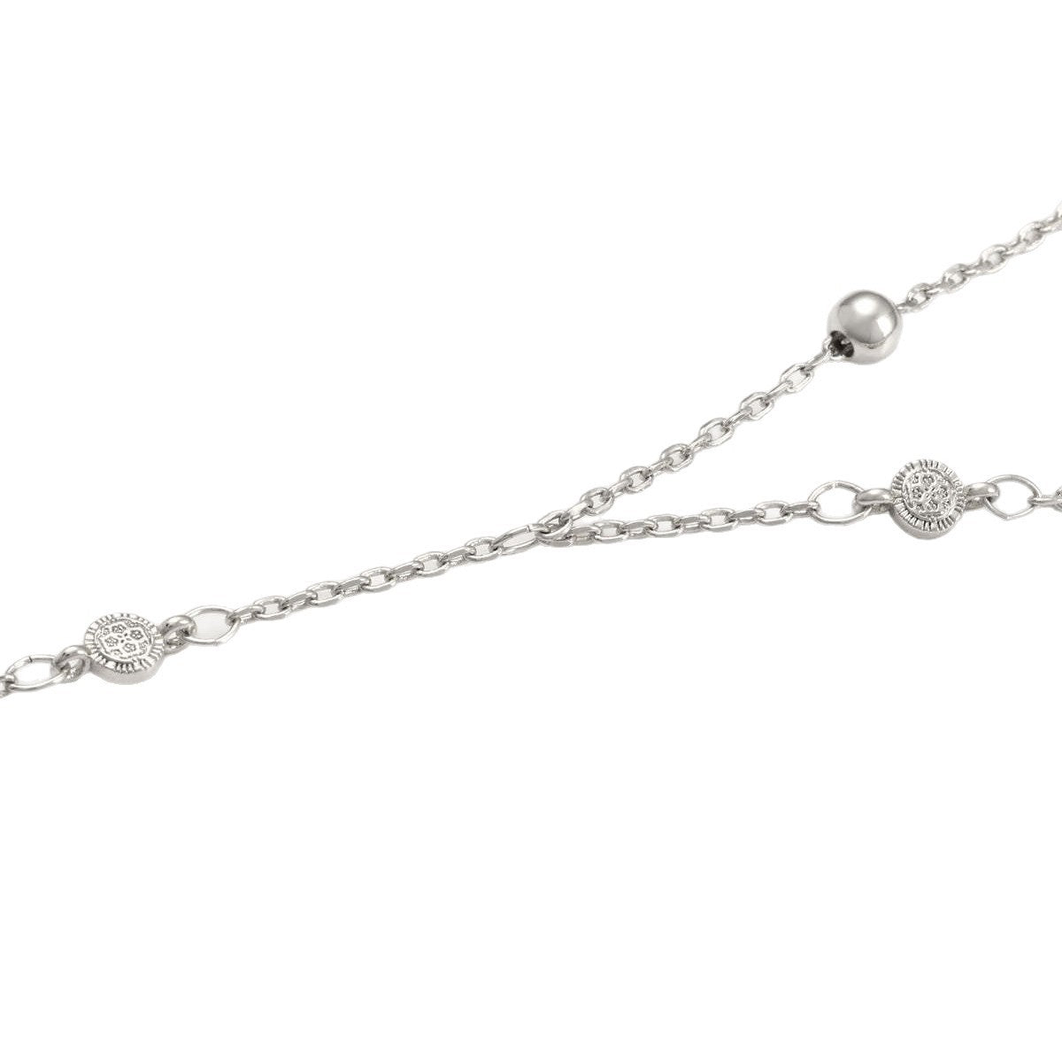 Rhinestone-encrusted Chain Mitten-type Bracelet Party Gathering Simple