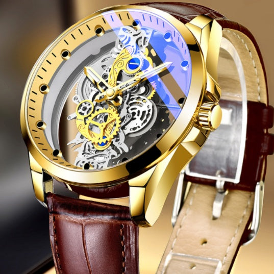 Men Skeleton Automatic Quartz Watch