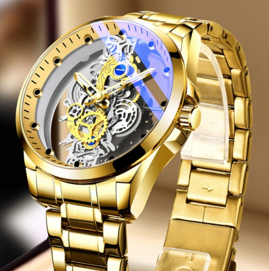 Men Skeleton Automatic Quartz Watch