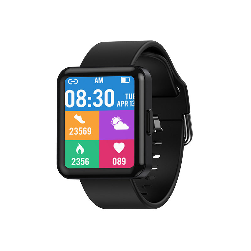 Smart Bluetooth Sports Watch Real-time Heart Rate Blood Oxygen Body Temperature Alarm Weather